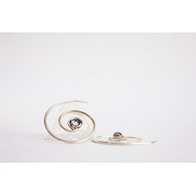 orecchini argento spirale labradorite
